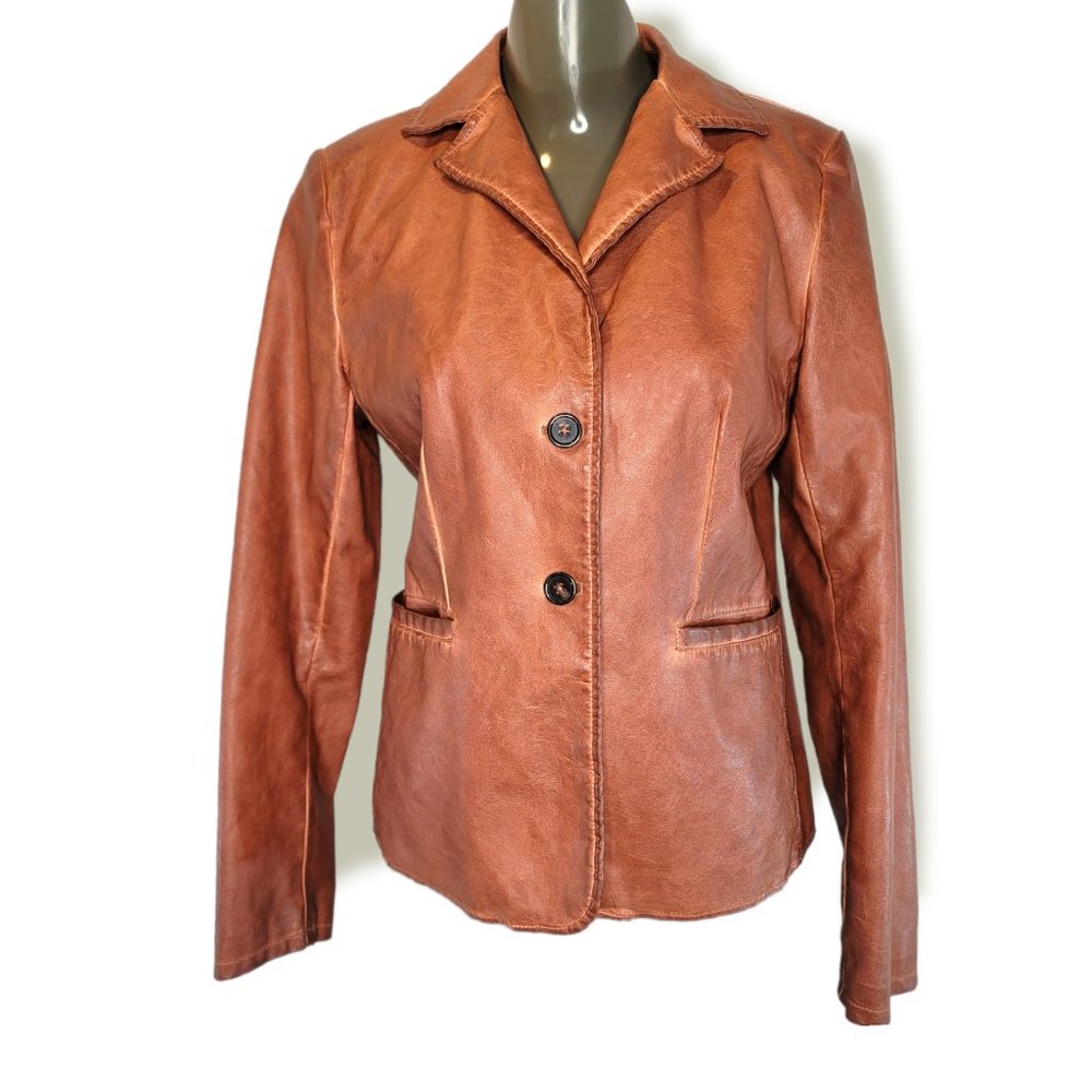 Bagatelle Collection Women's Maple Brown Blazer Jacket - Size Medium